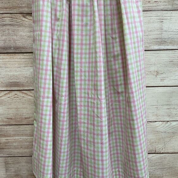 KISSY FISH SMOCKED DRESS IN‎ PINK AND GREEN PLAID - Picture 3 of 7